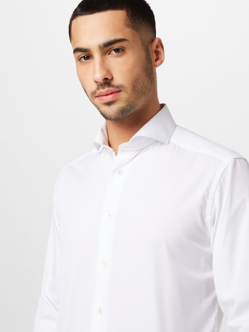 ETON Slim fit Button Up Shirt 'Poplin' in White