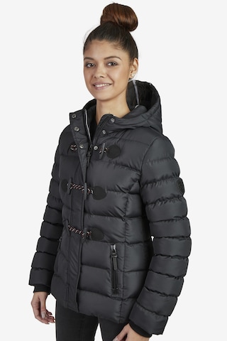 BRAVE SOUL Winter Jacket 'Pentagon' in Black: front