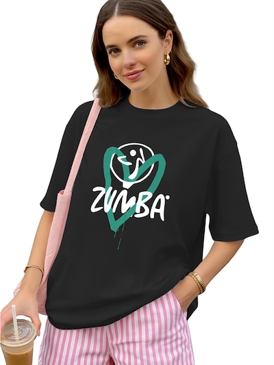 GORHEY Shirt 'Women's Casual Cotton Summer T-Shirt with Smile Face Print' in schwarz, Produktansicht