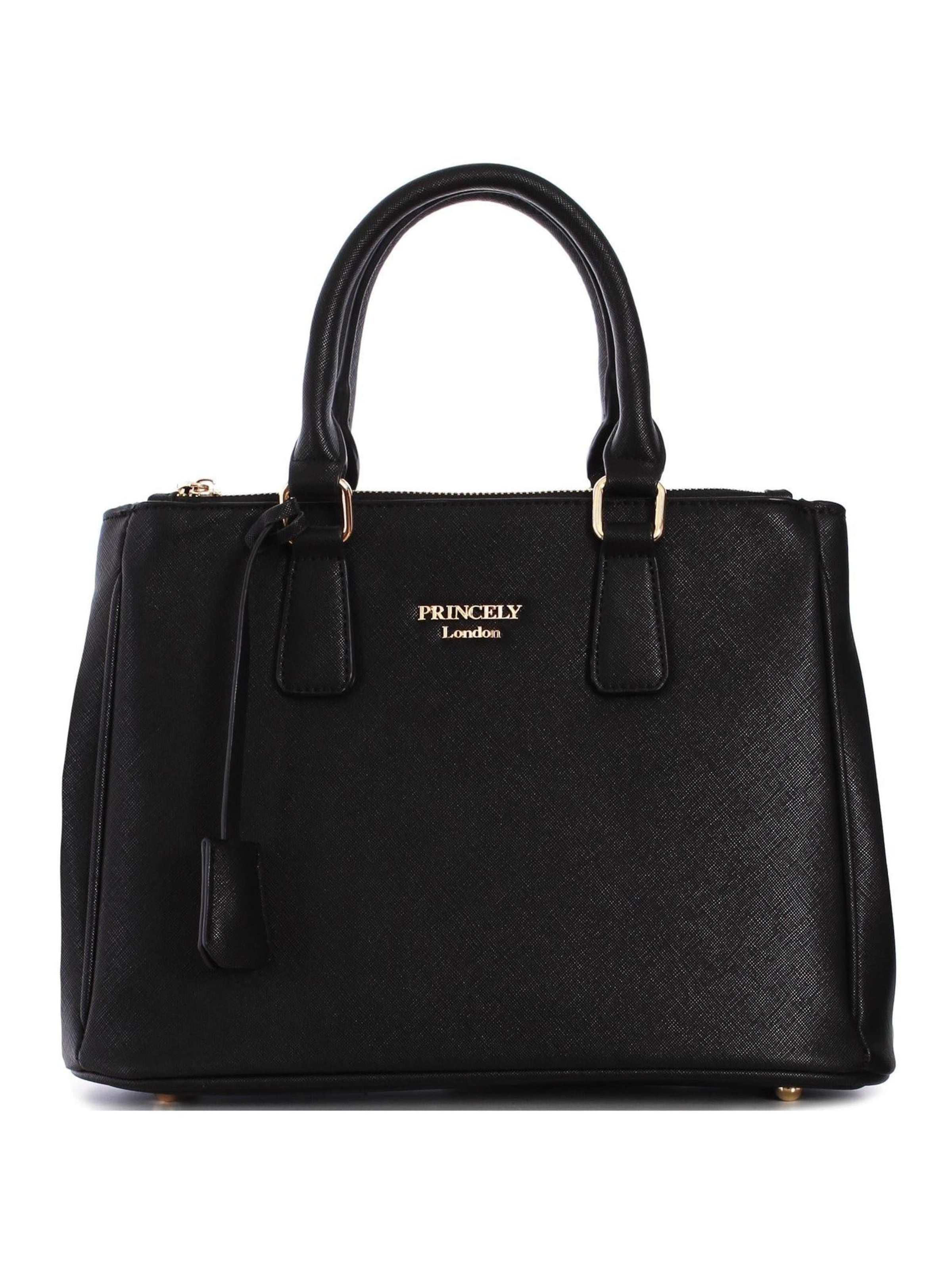 Princely London Handtasche 'Victoria'‌‌‌ in Schwarz: Vorderseite