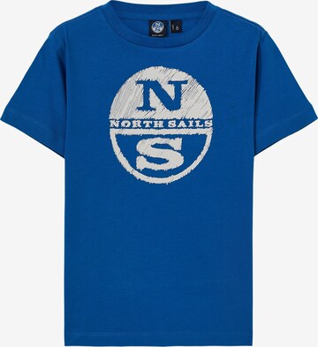 North Sails Baumwoll Jersey T-Shirt in Blau: predná strana