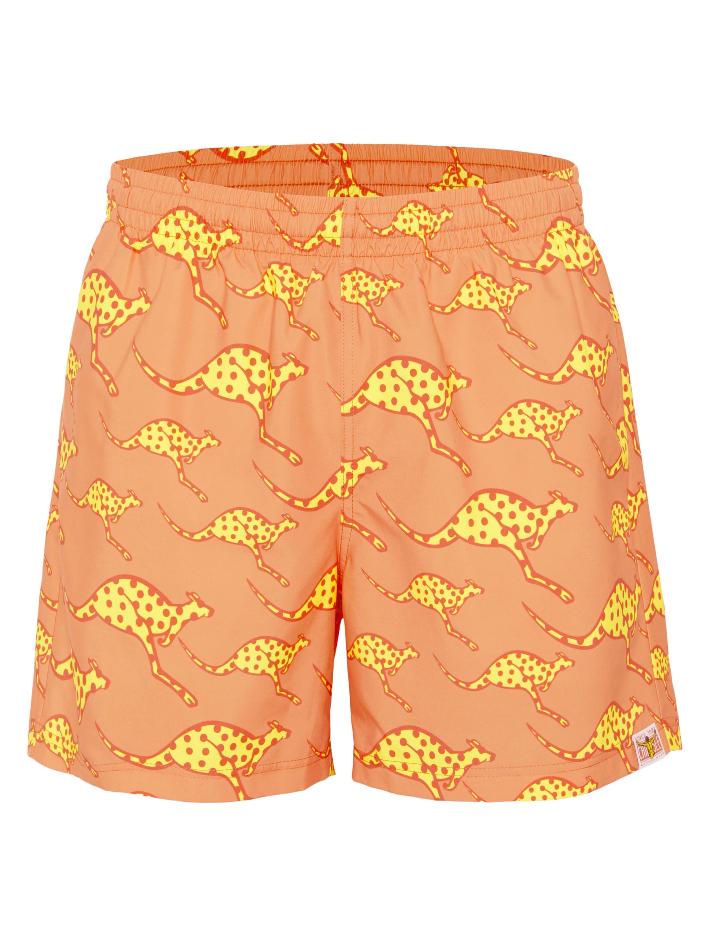 CHIEMSEE Board Shorts ' im angesagten Alloverprint ' in Orange: front