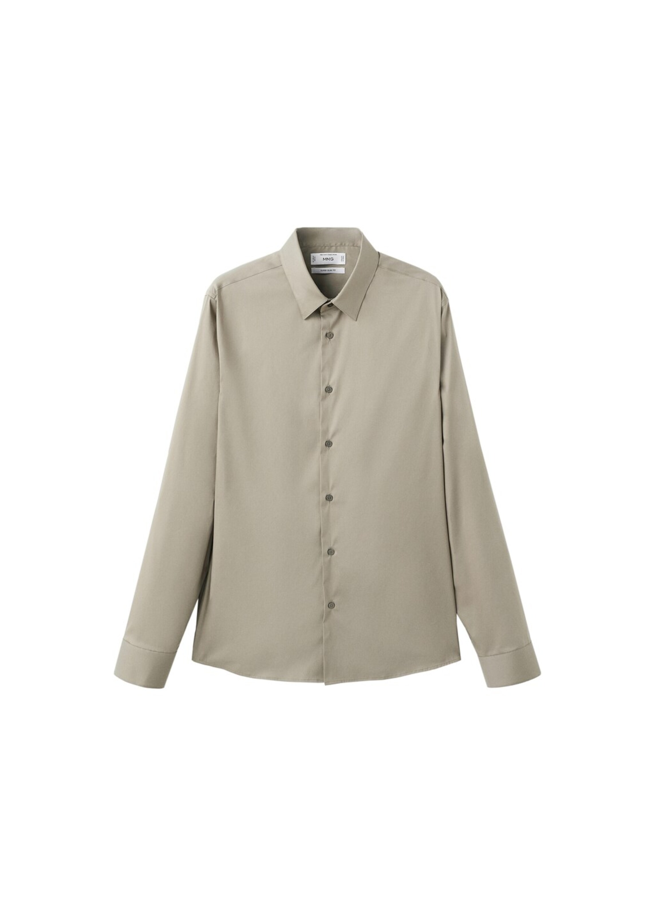 MANGO MAN Business Shirt in Beige: front