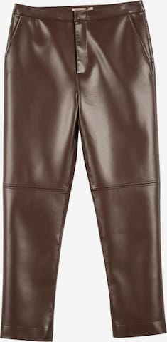 Twinset Hose 'Brown faux leather trousers' in Braun: Vorderseite