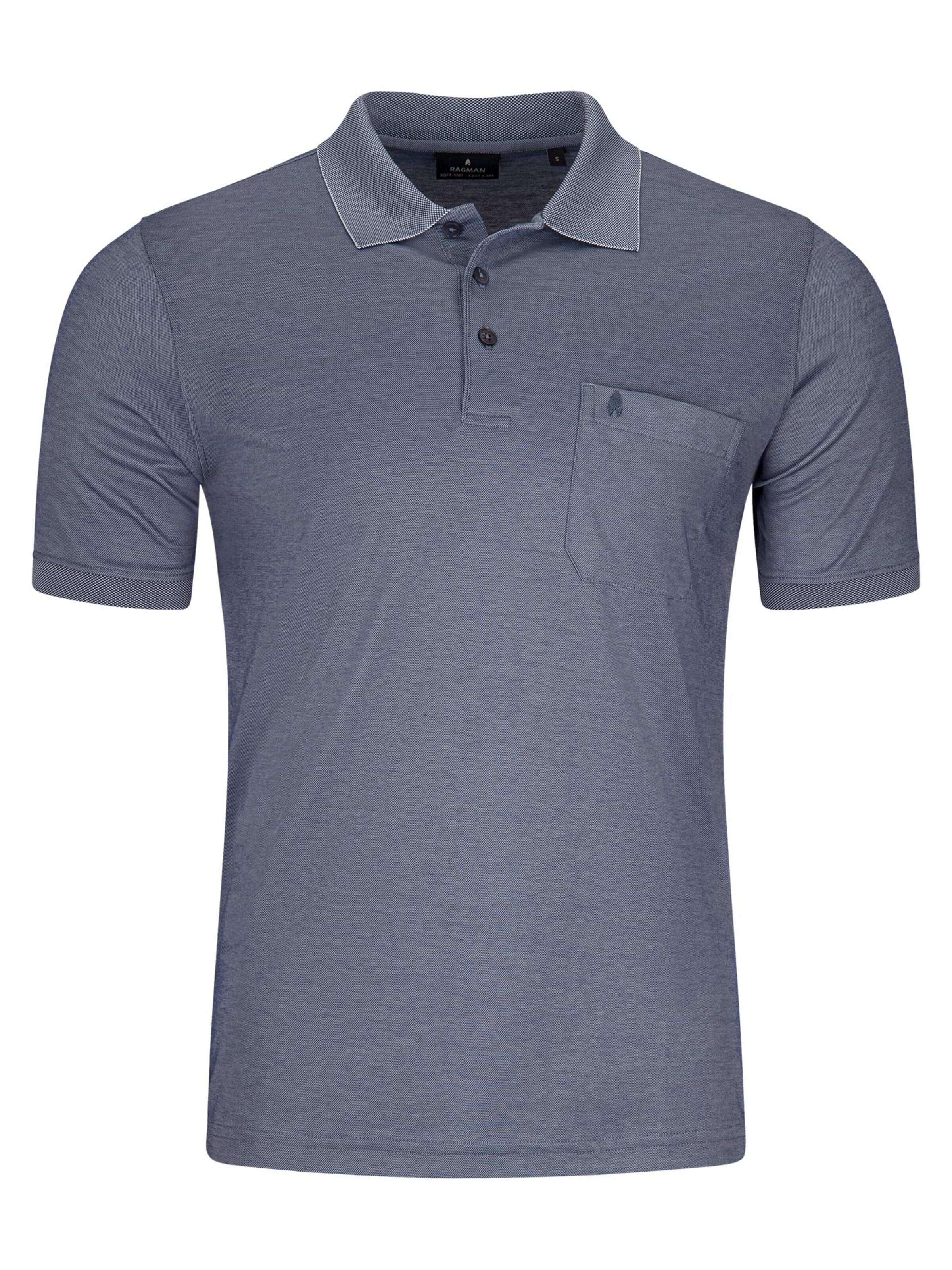 Ragman Shirt 'Basic' in Blauw: voorkant