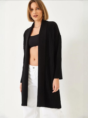 Bianco Lucci Gebreid vest in Zwart