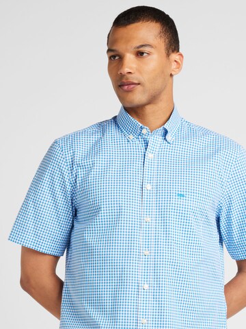 FYNCH-HATTON Regular fit Button Up Shirt 'Classic Vichy' in Blue