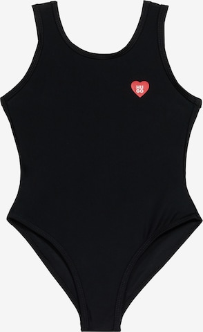 HUGO Uimapuku värissä musta: etupuoli