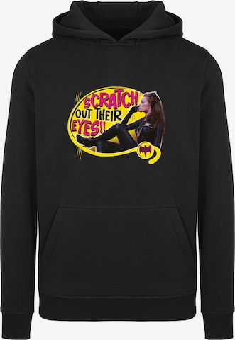 F4NT4STIC Sweatshirt 'Batman TV Serie Catwoman Scratch' in Black: front