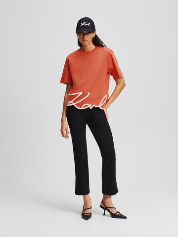 Tricou de la Karl Lagerfeld pe portocaliu