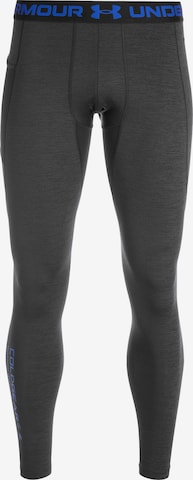 UNDER ARMOUR Skinny Workout Pants 'Cold Gear Armour Twist' in Black: front