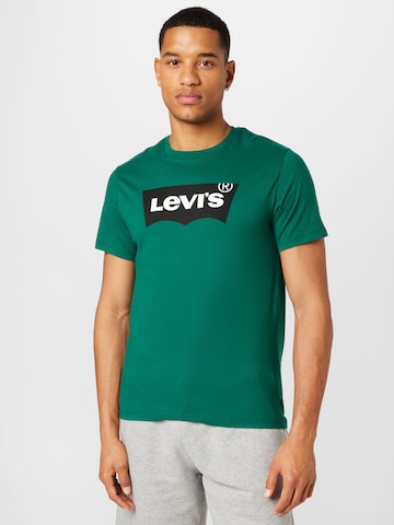 LEVI'S ® Regular Shirt 'Graphic Crewneck Tee' in Green: front