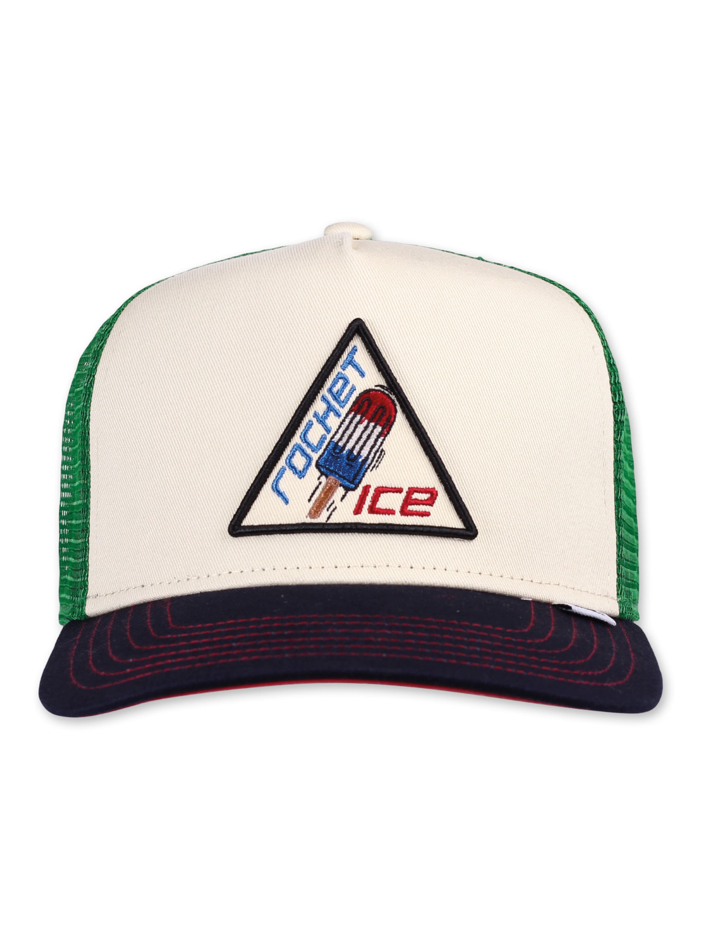 Cappello da baseball 'Food Rocket Ice' di DJINNS in verde: frontale
