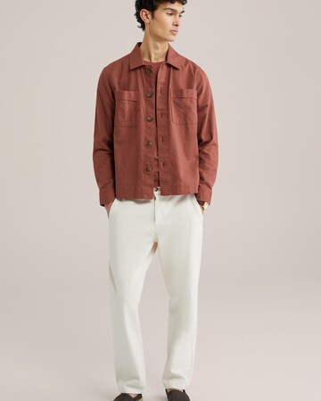 WE Fashion Regular Fit Skjorte i brun