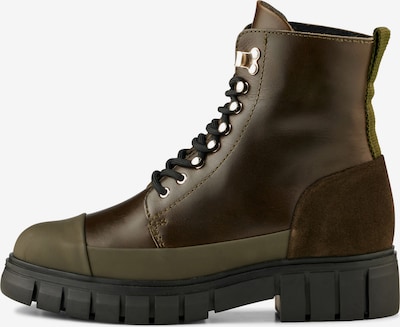 Shoe The Bear Schnürstiefelette 'REBEL LONG LACE' in khaki / oliv, Produktansicht