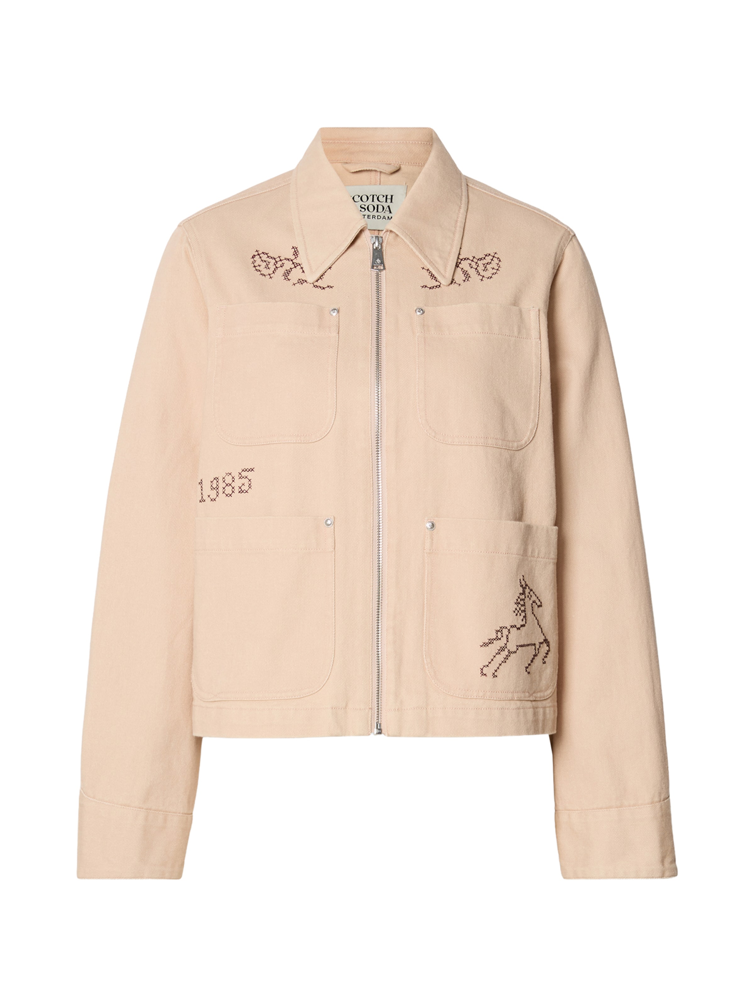 Veste mi-saison SCOTCH & SODA en rose : devant