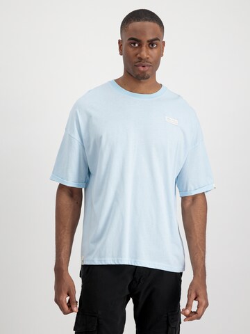 ALPHA INDUSTRIES Shirt in Blue: front