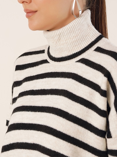 Bigdart Pulover u ecru/prljavo bijela / crna, Pregled proizvoda