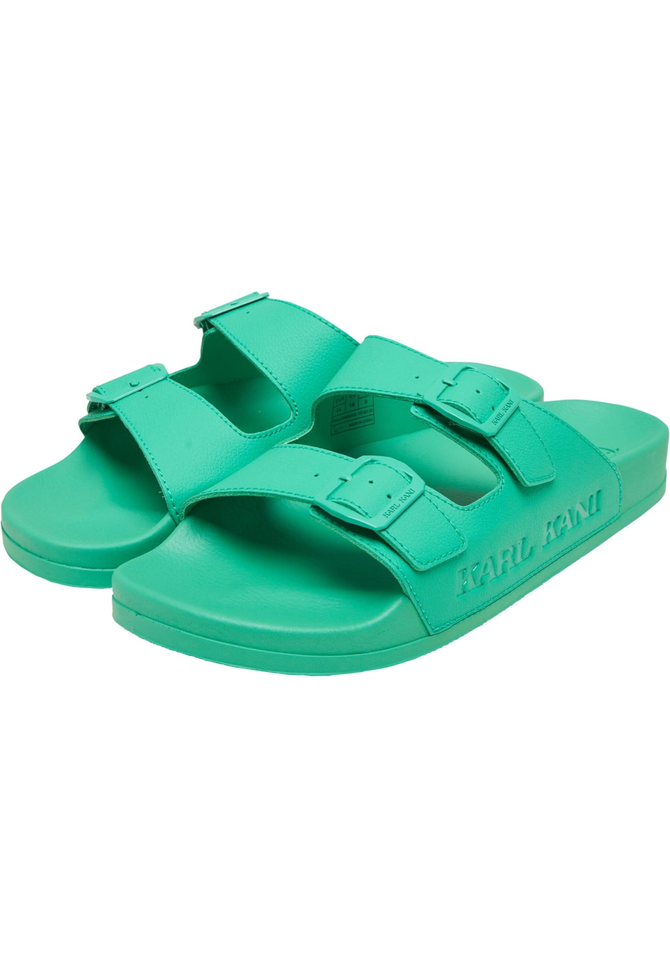 Karl Kani Pantofle – zelená: přední strana