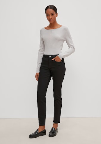 COMMA Slimfit Jeans in Zwart: voorkant