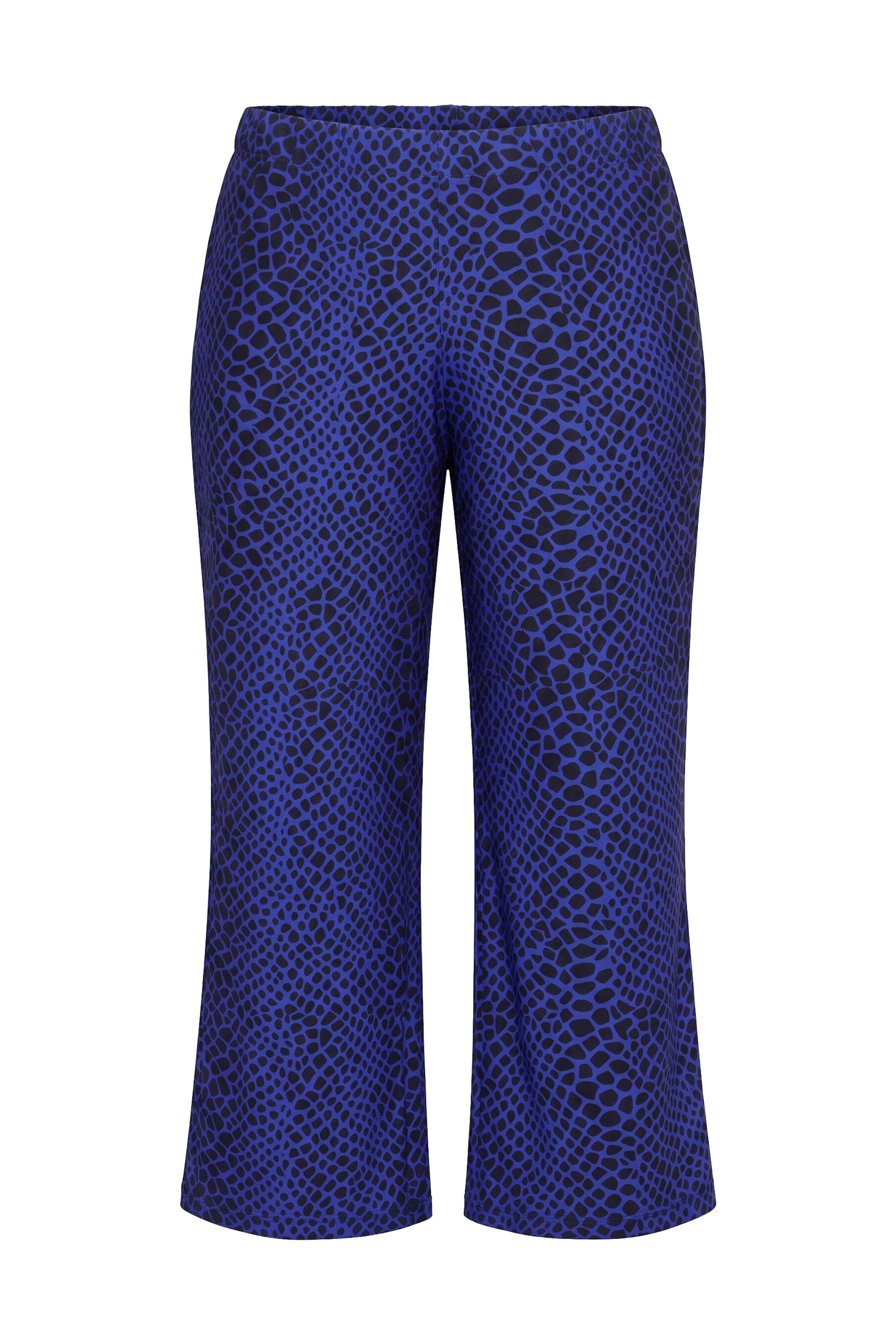 Ulla Popken Wide leg Broek in Zwart: voorkant