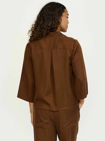 Soft Rebels Shirts ' SRUma ' i brun: tilbage