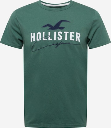 T-Shirt HOLLISTER en vert : devant