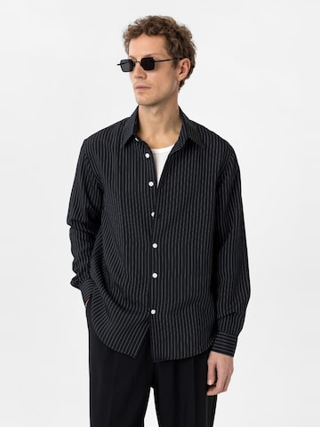 Coupe regular Chemise 'Liam' Antioch en noir