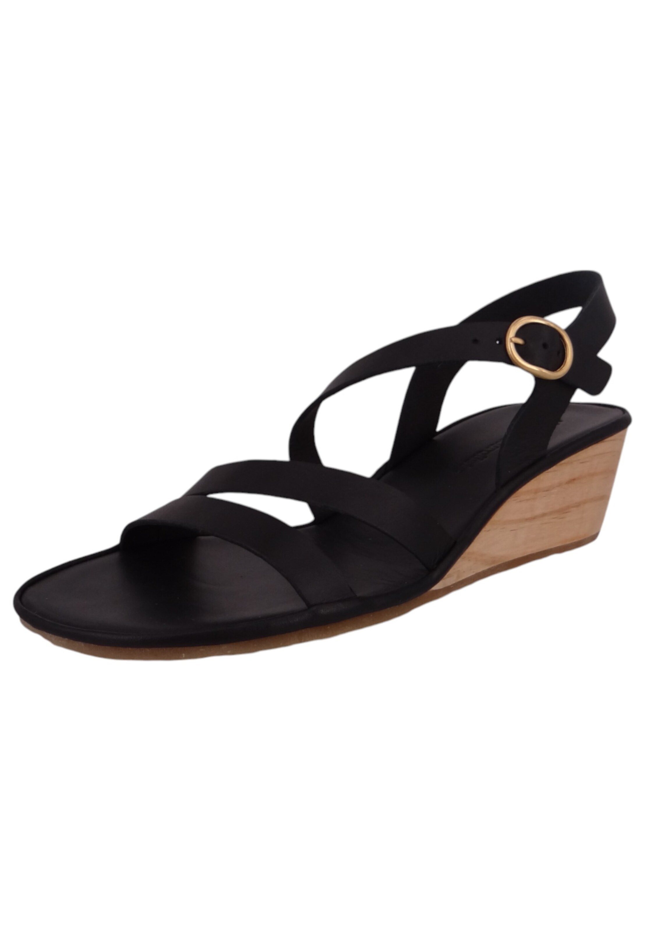 EL NATURALISTA - Sandálias com tiras 'Gaia' em preto: frente