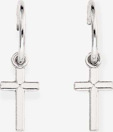 Amen Earrings in Silver: front