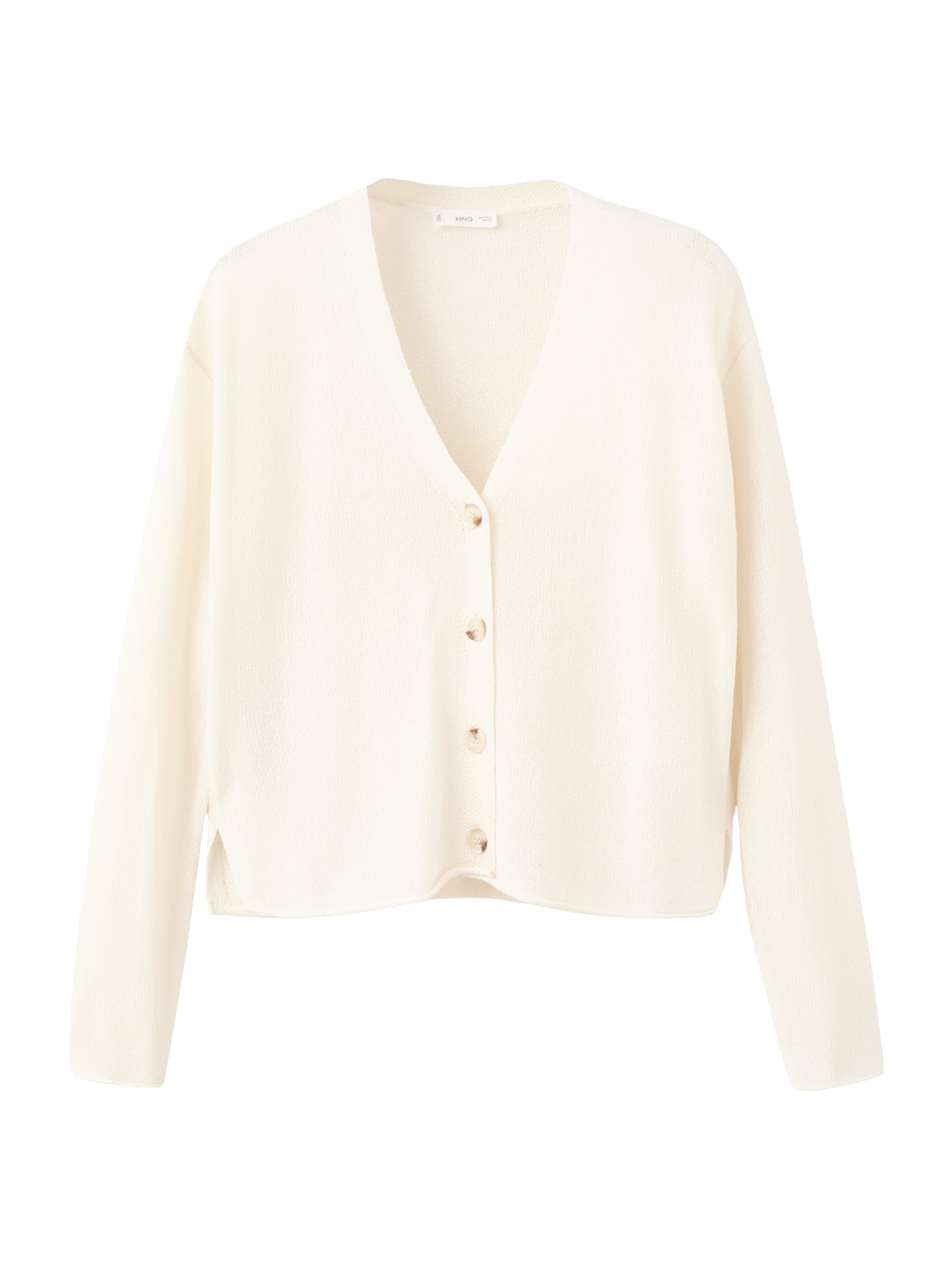 MANGO TEEN Knit cardigan 'Tania' in Beige: front