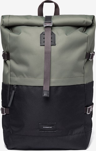 SANDQVIST Backpack 'Bernt' in Green: front