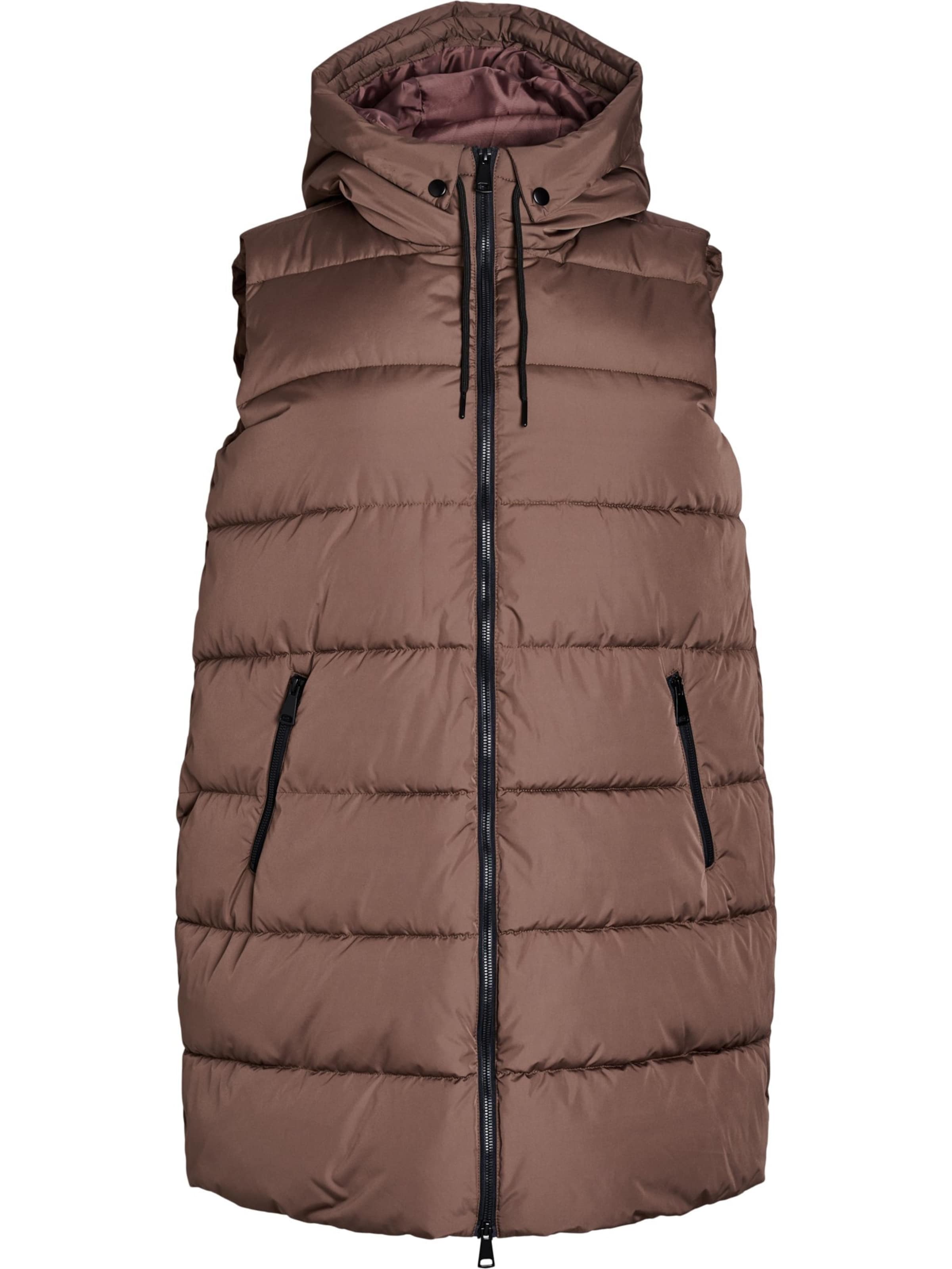 Zizzi Bodywarmer 'Carylie' in Bruin: voorkant