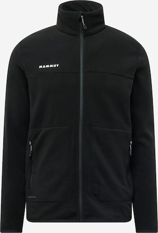 MAMMUT Tapered Athletic Fleece Jacket 'Trovat Tour' in Black: front