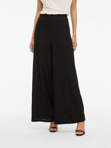 VILA Wide leg Trousers 'VIZORA' in Black