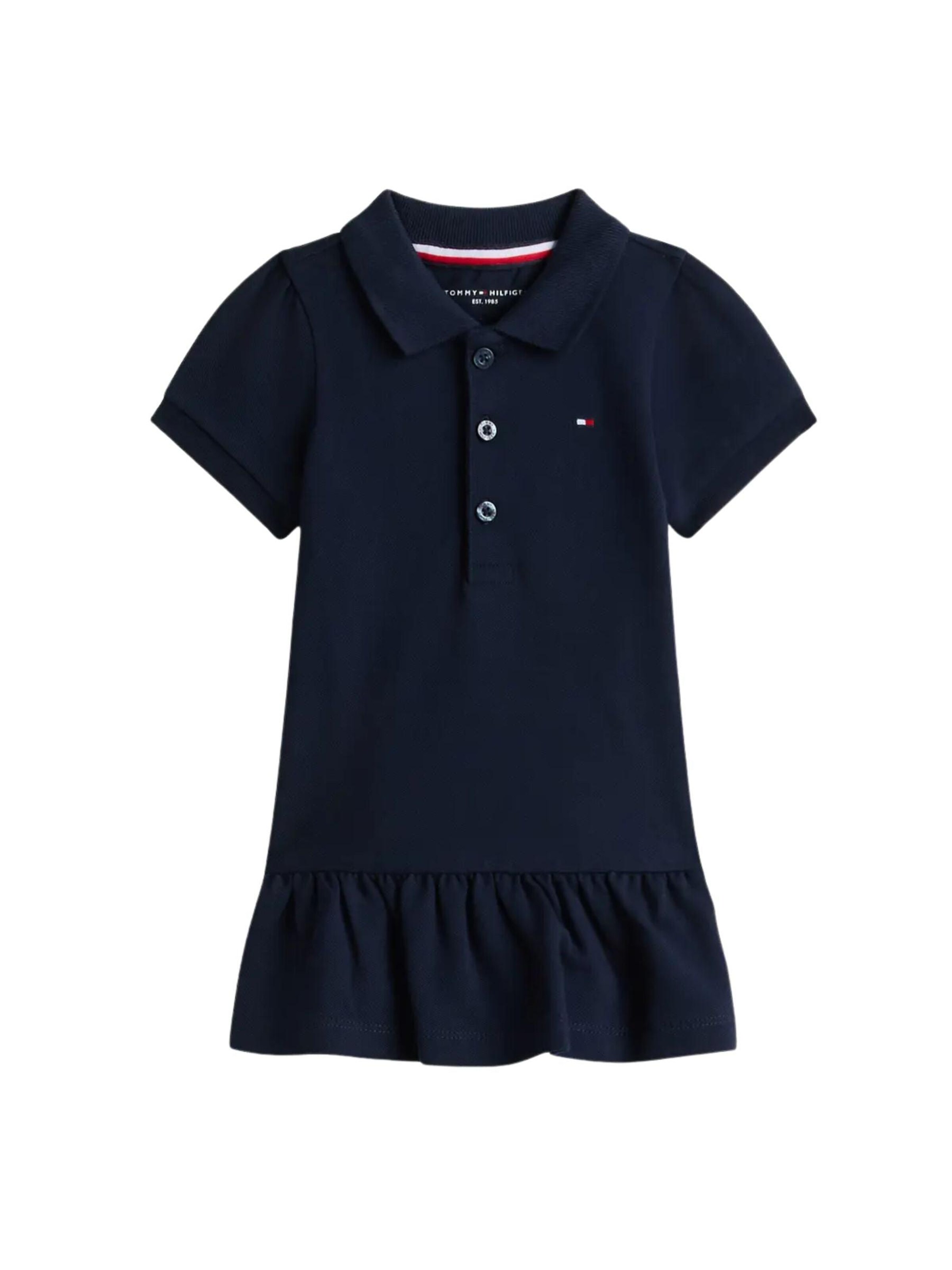 Abito 'TOMMY HILFIGER KIDS PIQUE POLO DRESS SS ABITO' di Tommy Hilfiger Kids in blu: frontale