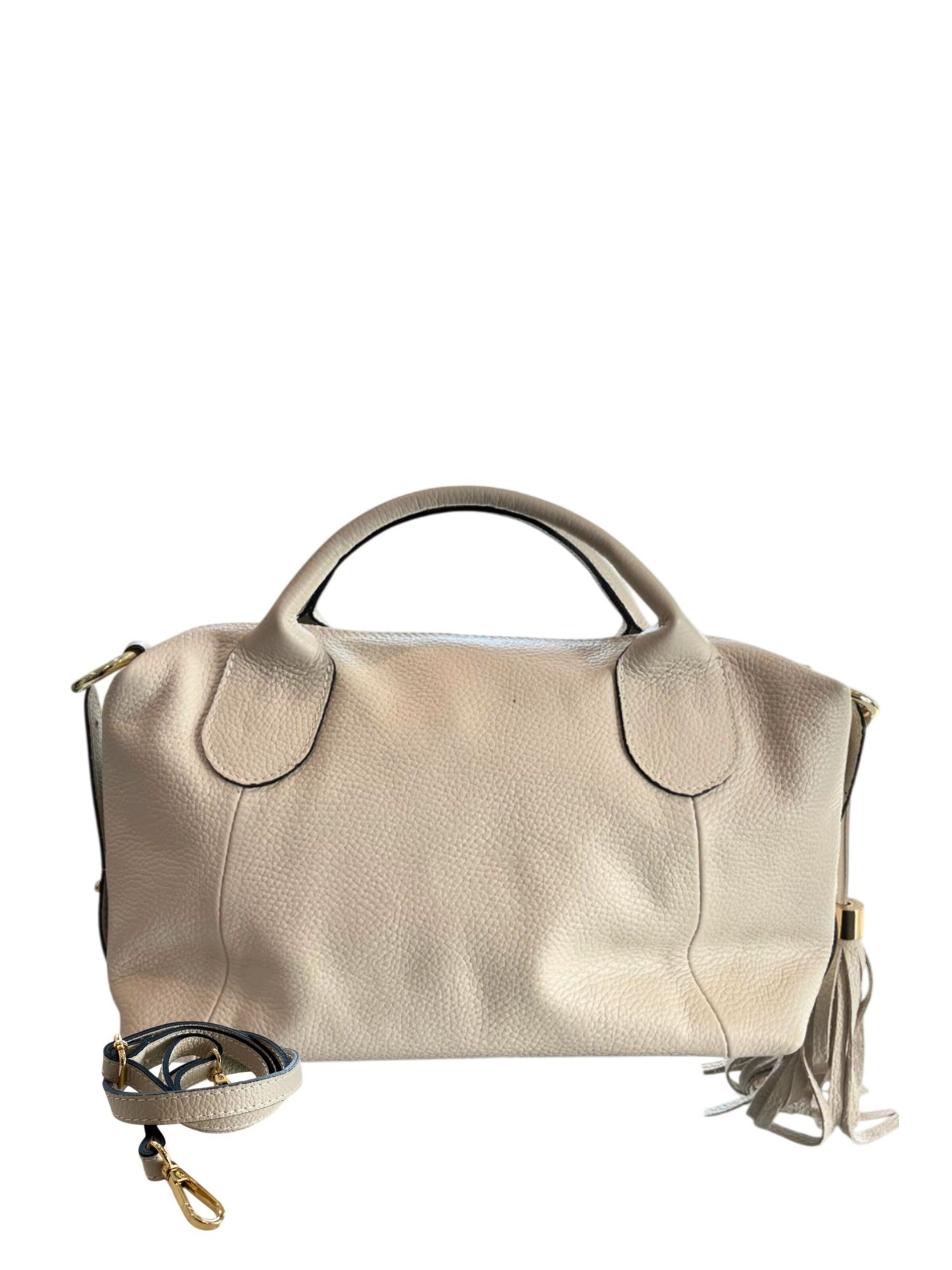 Borsa a mano 'Borsa a Mano Donna Pelle Vacchetta 100% - Modello Lucca Baldinini' di Baldinini Trend in beige