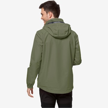 JACK WOLFSKIN - Casaco outdoor 'STORMY POINT' em verde