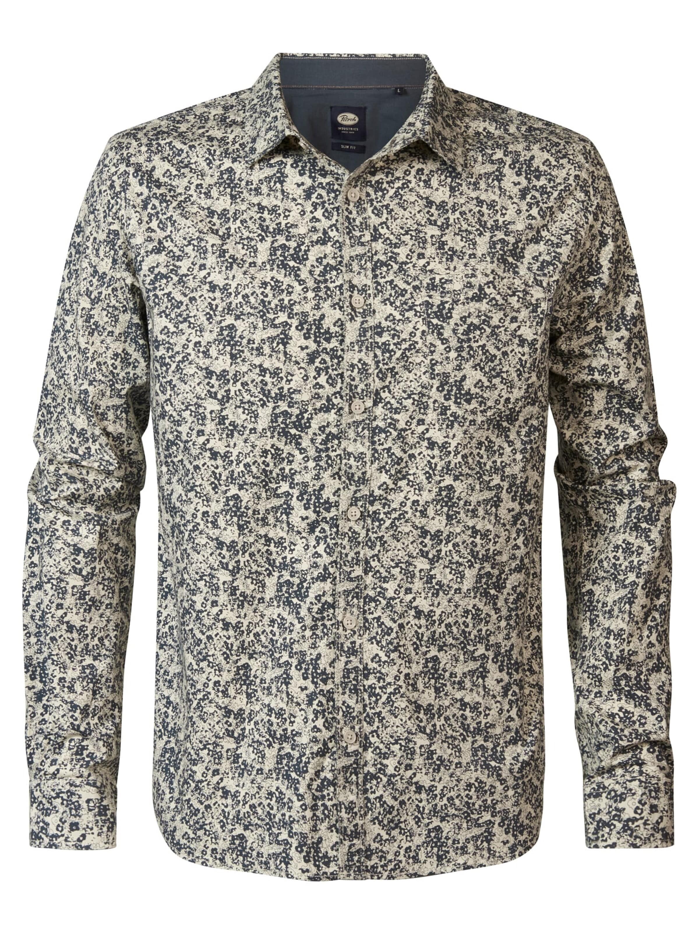 PETROL INDUSTRIES MEN Comfort fit Button Up Shirt in Beige: front