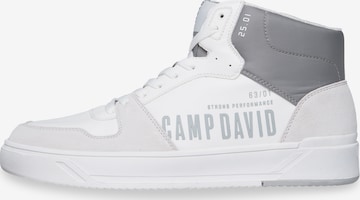 CAMP DAVID High-Top Sneakers in White: front