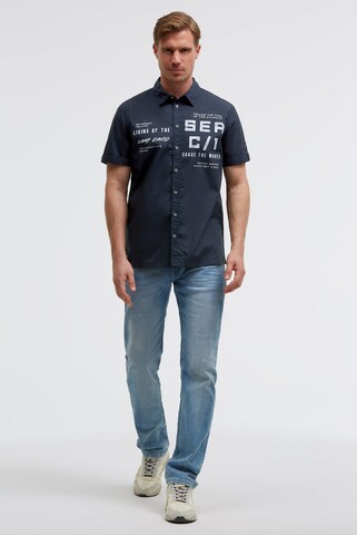 CAMP DAVID Regular fit Button Up Shirt in Blue