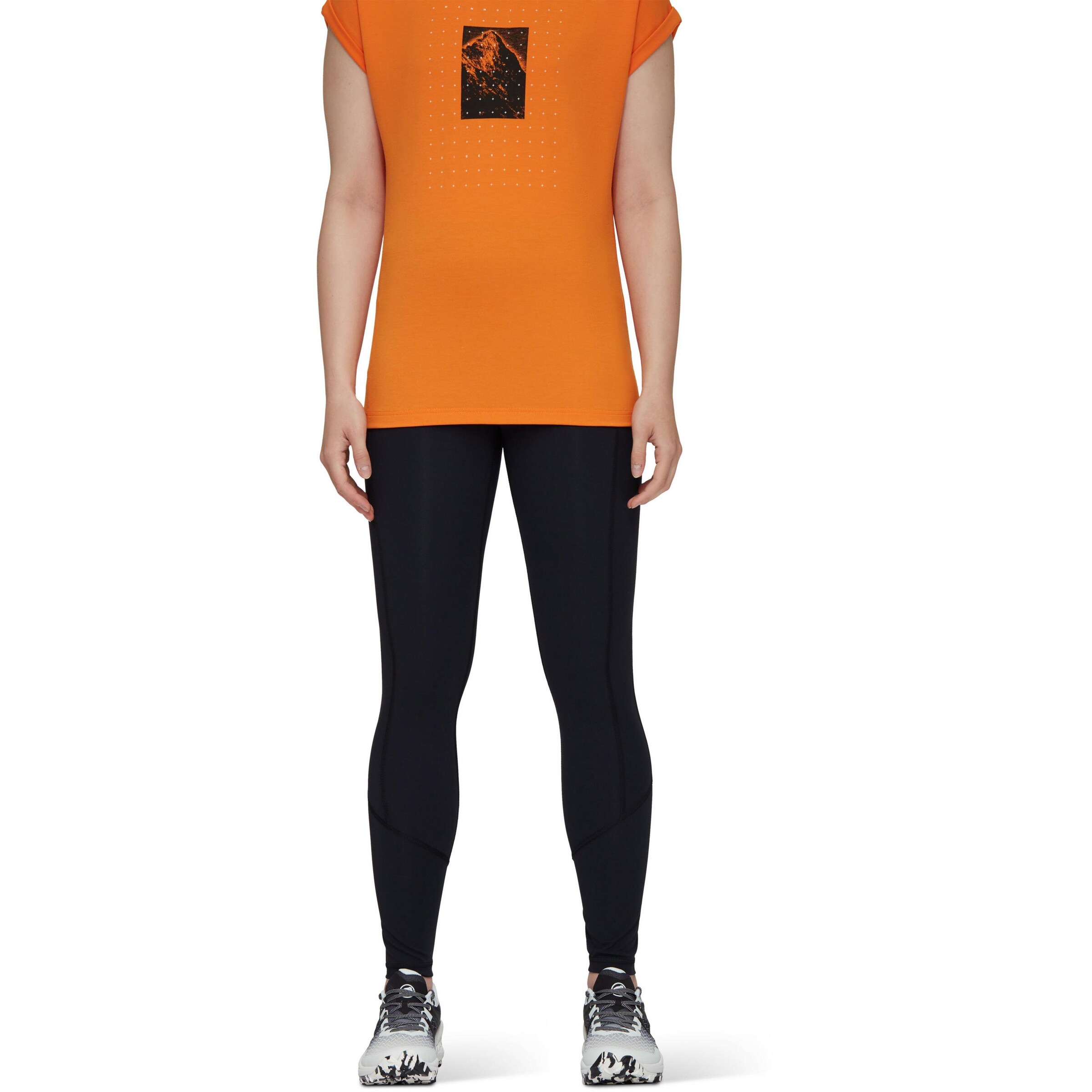 MAMMUT Skinny Workout Pants 'Massone' in Black: front