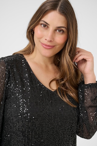 KAFFE CURVE Bluse in Schwarz