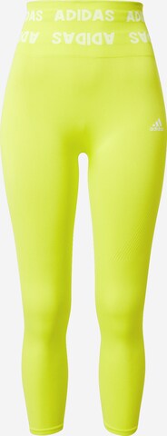 ADIDAS SPORTSWEAR Sports trousers in Yellow: front