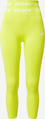 ADIDAS SPORTSWEAR Workout Pants in Yellow: front