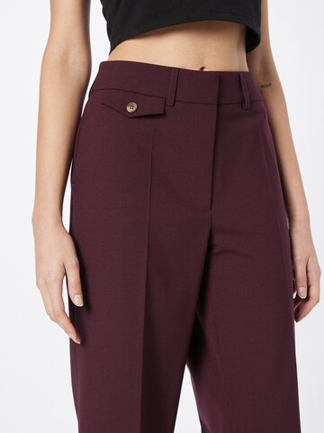 KAREN BY SIMONSEN Loose fit Trousers with creases 'Fydney' in Purple