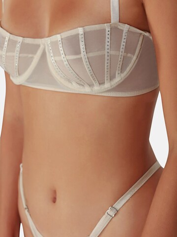 OW Collection Balconette Bra 'CRYSTAL' in Beige