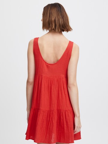 ICHI - Vestido de verão 'IAFOXA' em vermelho