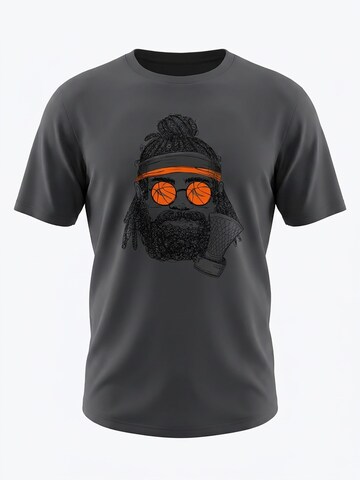 karlskopf Shirt 'BASKETBALLER' in Grey: front