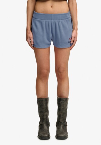 Superdry & Co Slimfit Broek 'Athletic Essentials' in Blauw: voorkant